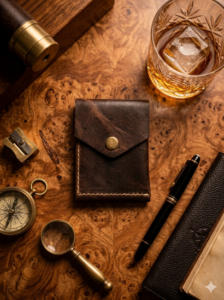 CROWN SADDLE: HANDCRAFTED LEATHER WALLET IN UAE
